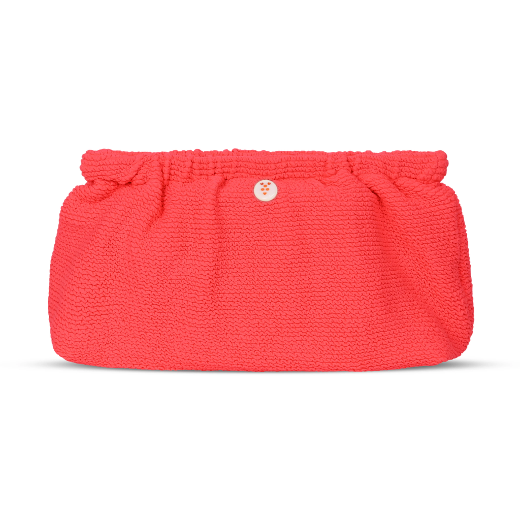 Crinkle Clutch Bag Raspberry