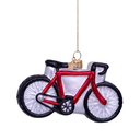 ORNAMENT GLASS RED RACING BIKE H7CM