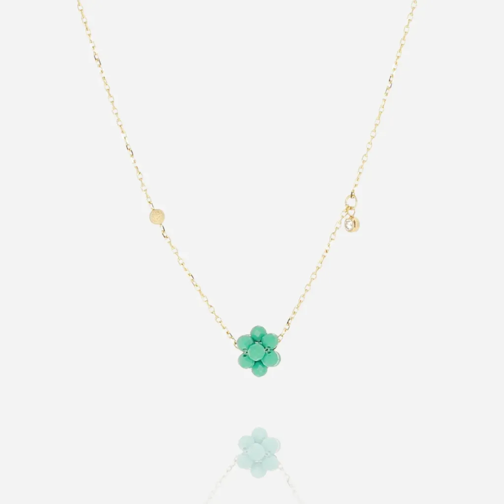 [SNS25467-01TQB] Bacca Necklace Turquoise