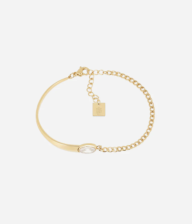 [SBJ26724-01WHT] Lunara Bangle Bracelet