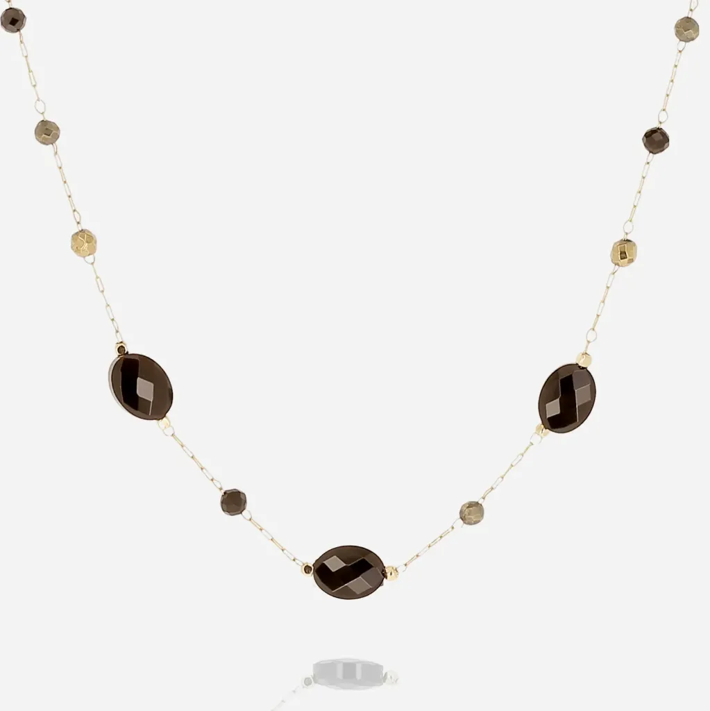 Beaded Chain Necklace Black