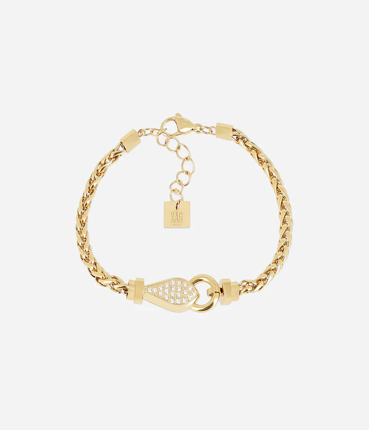 [SBS26654-01WHT] Snake Bracelet