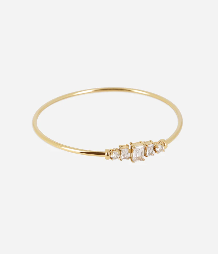 [SBJ27633-01WHT] Capra Bangle Bracelet
