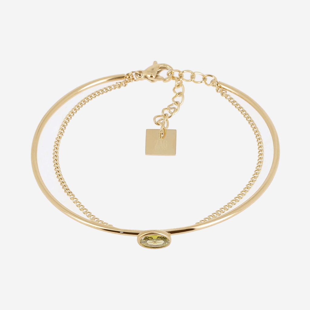 [SBJ25601-01LGR] Ricci Bangle Olive Green