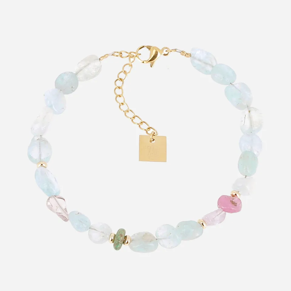 Beaded Bracelet with Gold-Tone Accents