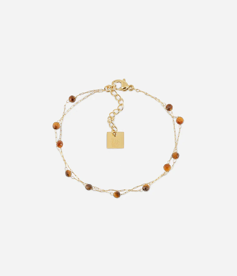 [SBX24554-01CFE] Hinaku Bracelets Tiger Eye Brown