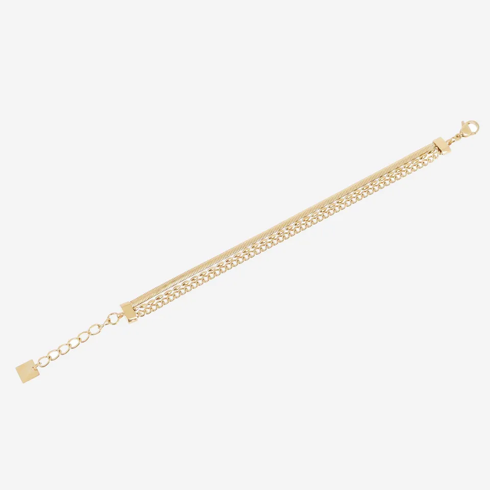 Gold-Tone Double Chain Bracelet