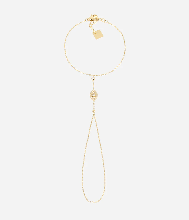 [SMS19779-01WHT] Gipsa Hand Jewel