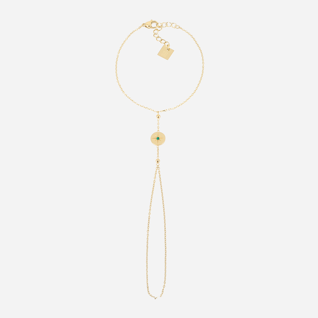 [SMS19780-01GRN] Boliva Hand Jewel Green