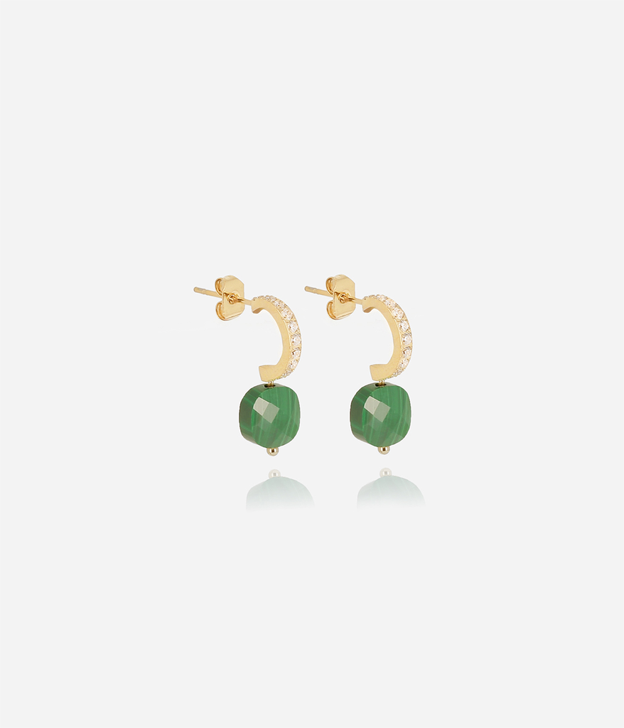 Helene Earrings Green