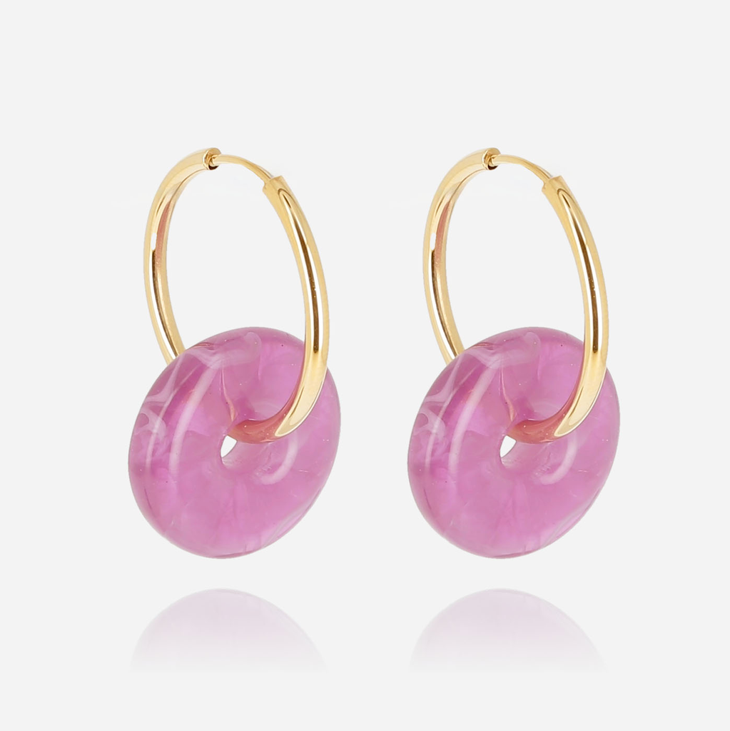[SEC23881-01PUR] Shade Earrings Purple