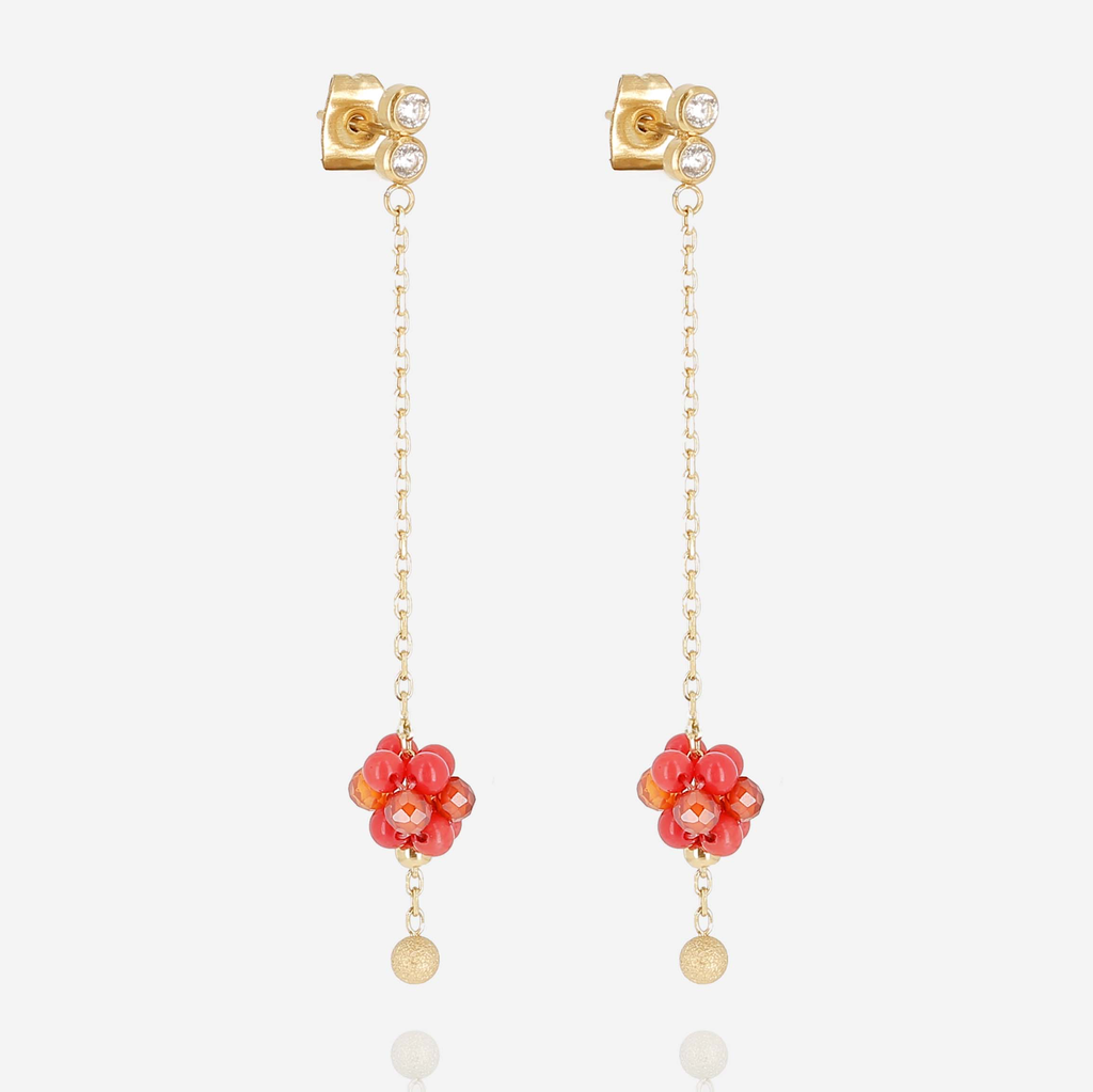 [SEL25467-01COR] Bacca Earrings Orange