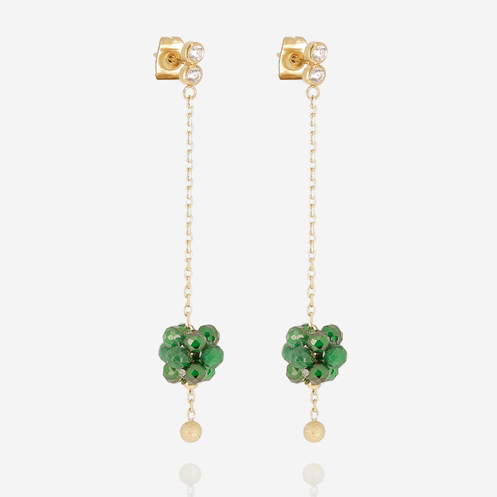 [SEL25467-01GRN] Bacca Earrings Green