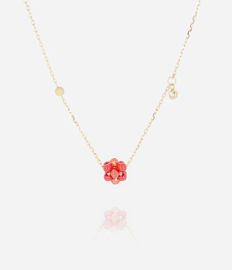 [SNS25467-01COR] Bacca Necklace Orange