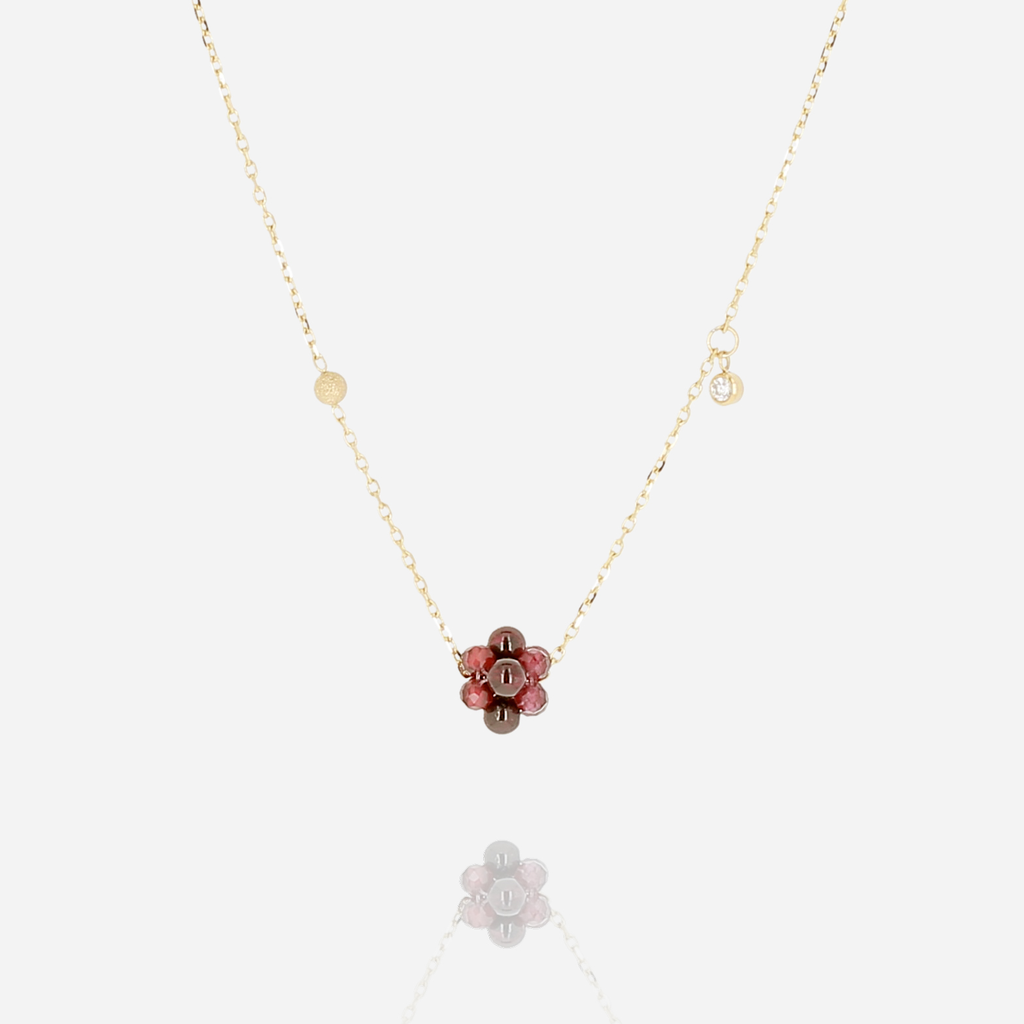 Bacca Necklace Dark Red