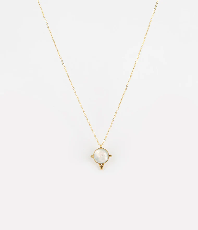 [SNS7566-01SEL] Salome Necklace White