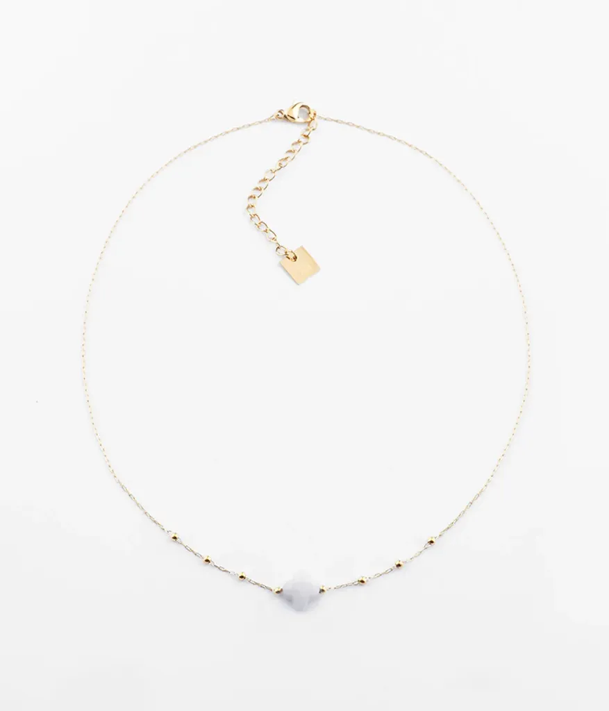 [SNS7970-01WHT] Velasquez Necklace White