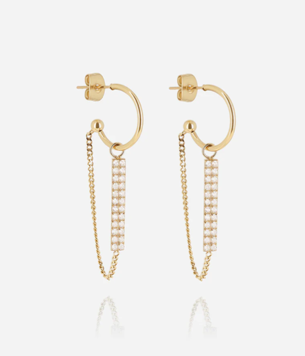 [SEL26720-01WHT] Cinzio Earrings
