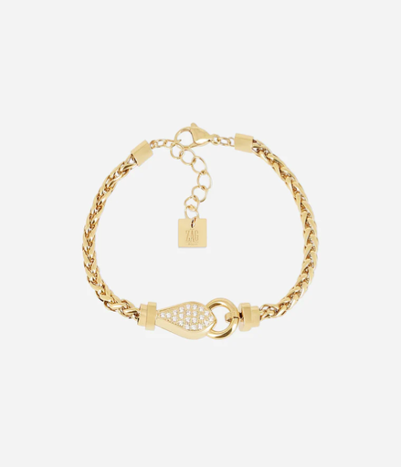 [SBS26654-01WHT] Snake Bracelet