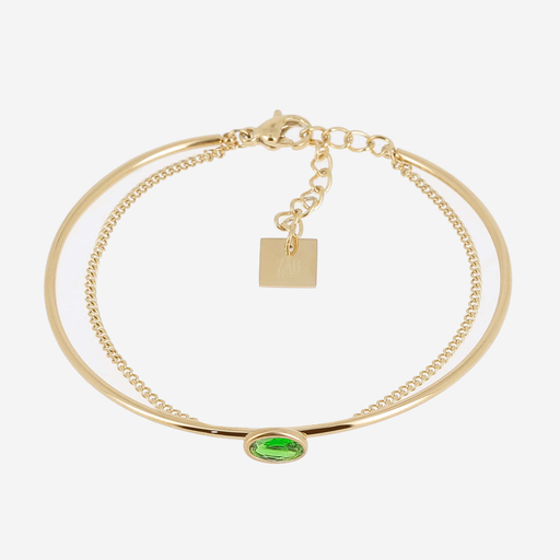 [SBJ25601-01GRN] Ricci Bangle Bracelet Green