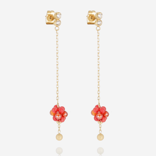 [SEL25467-01COR] Bacca Earrings Orange