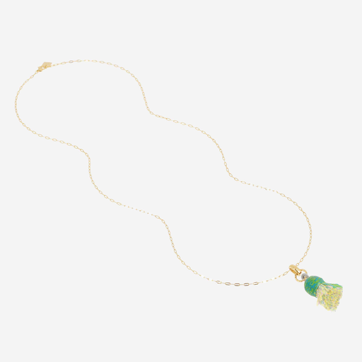 [SNL26021-01AQU] Daphnée Necklace Aqua blue