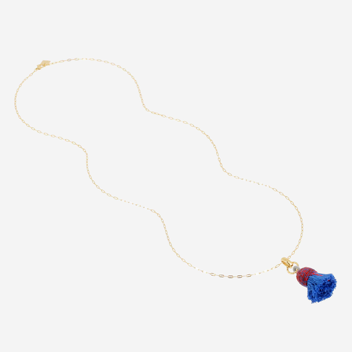[SNL26021-01BLU] Daphnée Necklace  Blue